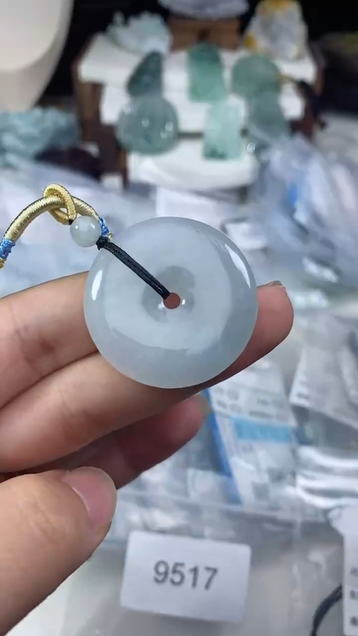 【闪购商品】翡翠33MM平安扣未镶嵌9349