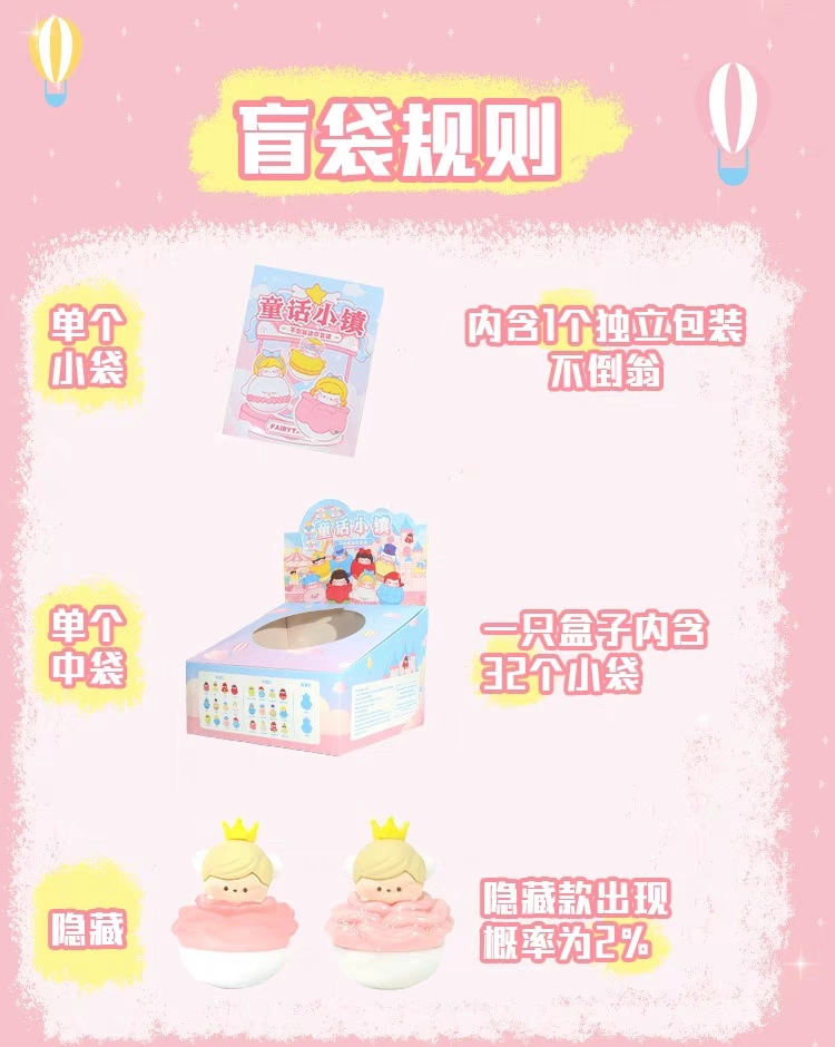 择良所童话小镇不倒翁迷你盲袋萌粒潮玩手办
