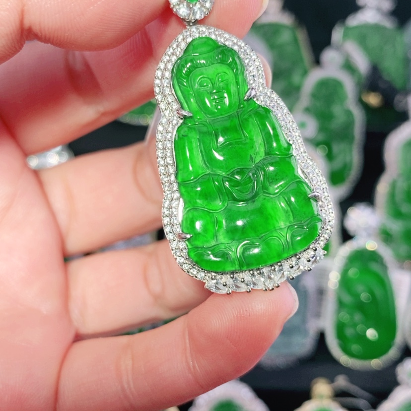 【闪购商品】翡翠颈饰银S925镶嵌21740
