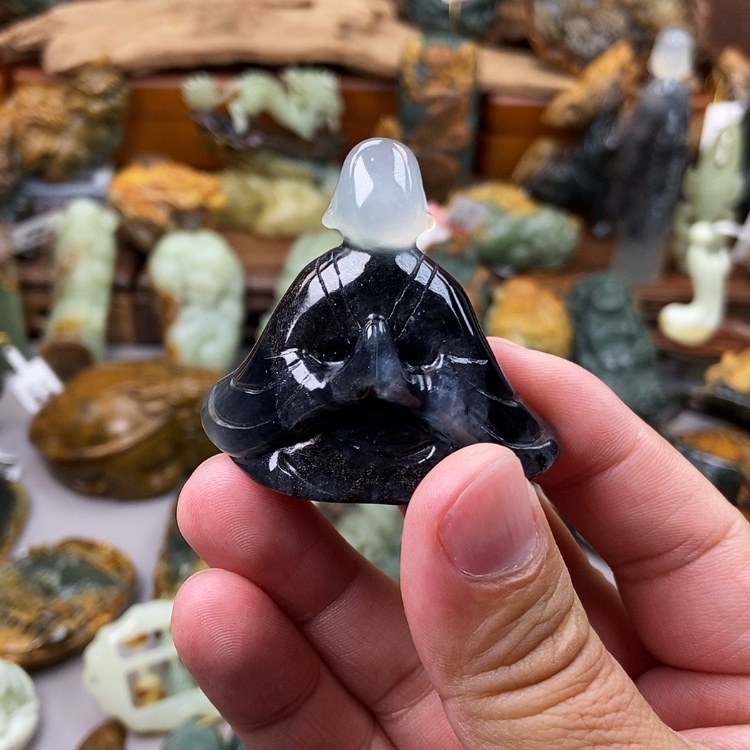 【闪购商品】蛇纹石玉把件合金