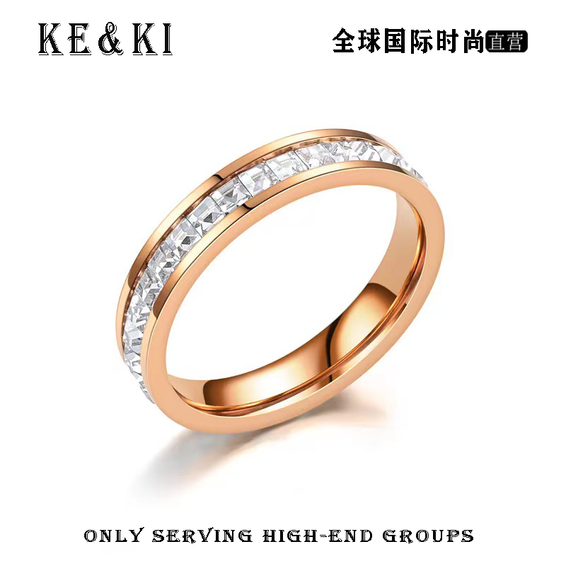 铜合金合成锆石戒指 0 1022轻奢满天星时尚戒指