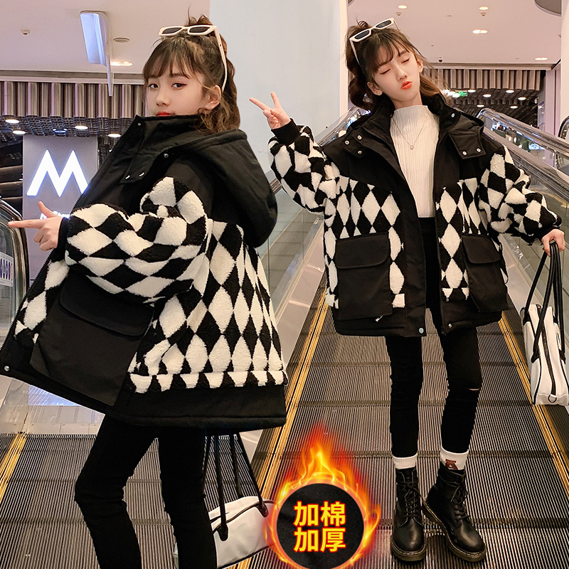 女童棉衣外套加厚2023新款6-12岁15岁中大儿童休闲洋气秋冬款