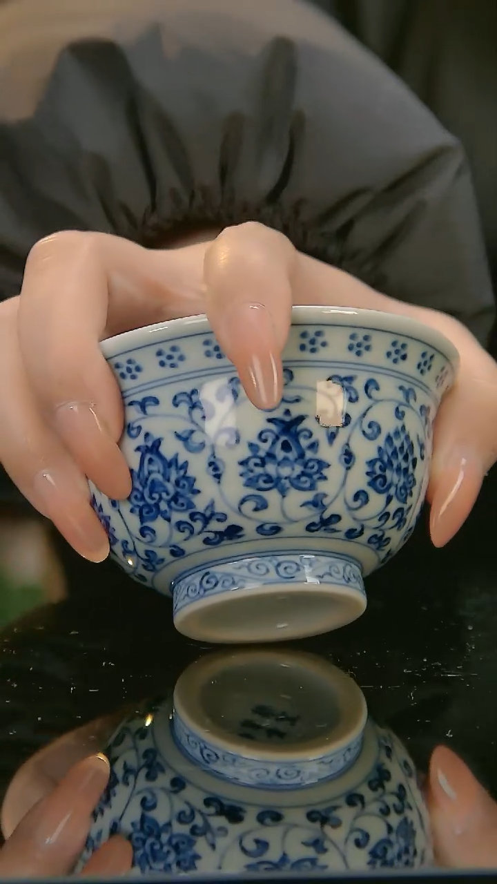 【闪购商品】陶瓷杯怀一草堂柴窑高版本压手杯 双狮