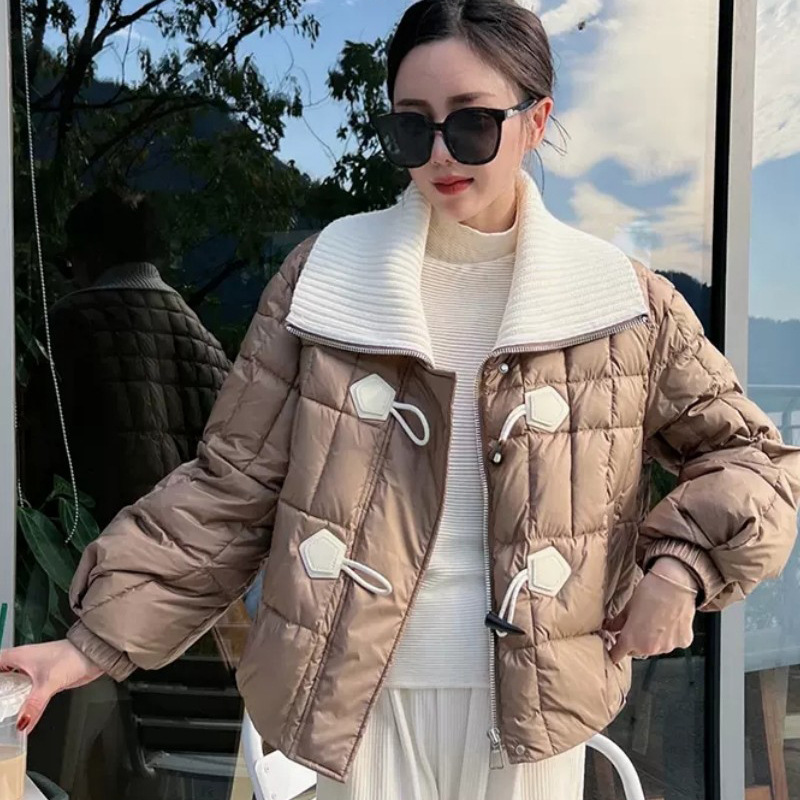 波司澄小香风羽绒服女2023年冬季新款韩版女装大码白鸭绒服女士高