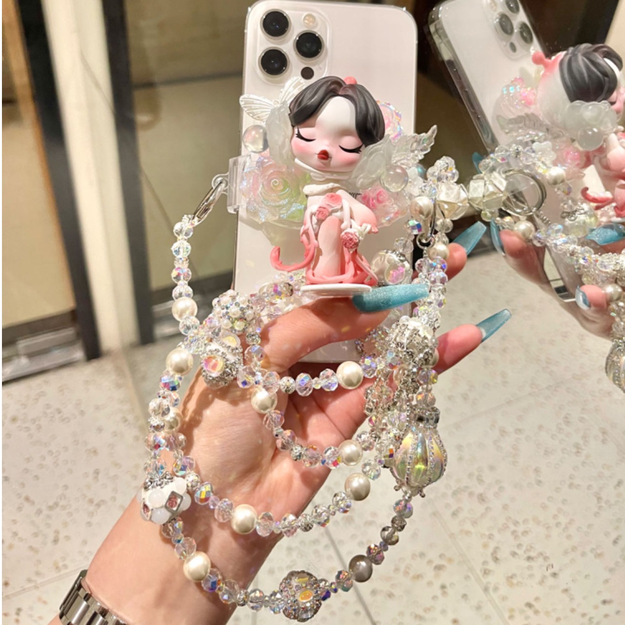 【斜跨长链明盒】重工DIY泡泡手办潮玩背夹盲盒礼物搪胶