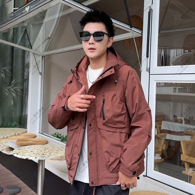 zf 男士春秋夹克二棉户外百搭情侣宽松韩版