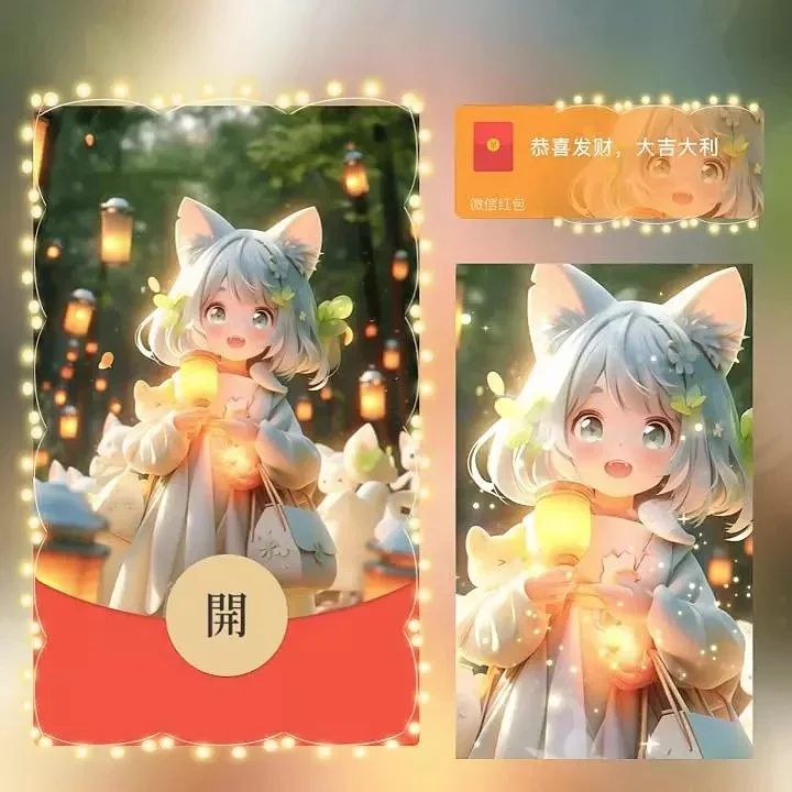 2024新年红包封面个性定制永久龙年春节祝福音乐动态皮肤vx序列号