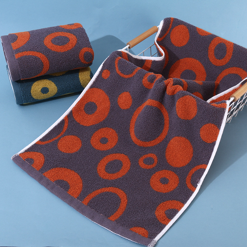 诺黛莉全棉毛巾35*75cm加厚家用吸水柔软色织提花圆环毛巾纯棉款