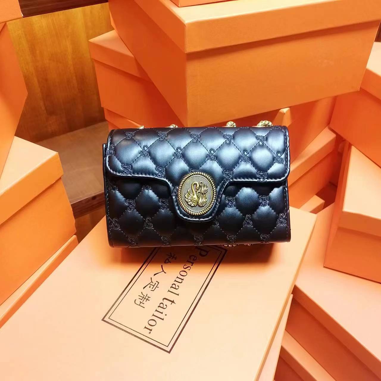 孤品 8812 黑色 高品质女包 （长23cm*高15cm*宽8cm ）