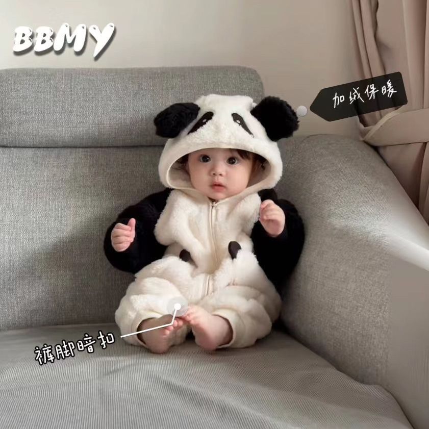 新品巴拉巴拉新生婴儿爬爬服秋冬装2023新款男女宝宝连体衣婴幼儿