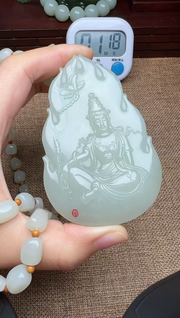 【闪购商品】和田玉挂件未镶嵌手机用户79712559136