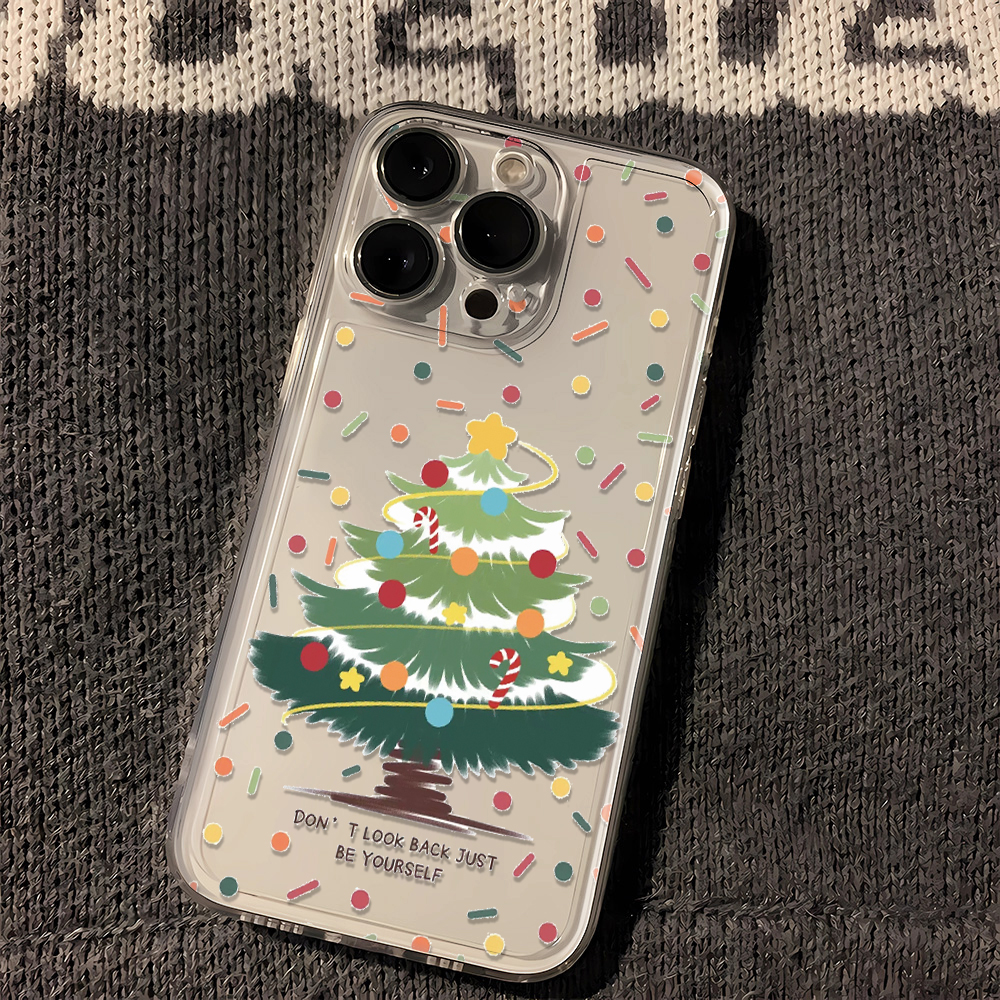 圣诞树苹果小米华为iphone15promax手机壳14太空13/12/11软壳xsDC