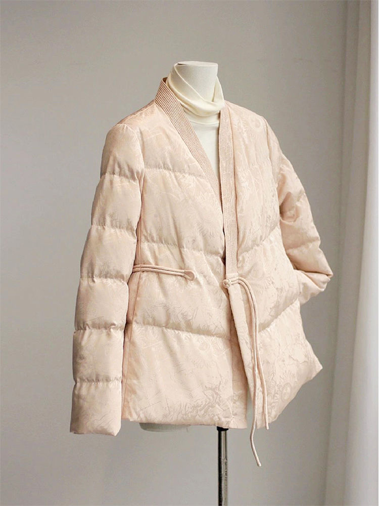 雪中飞汉服羽绒服短款冬季改良新款轻便国风新中式复古文艺面包服