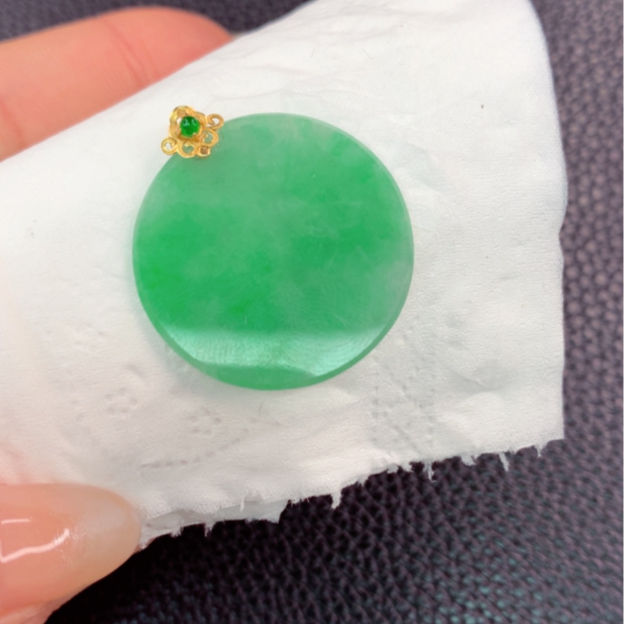 【闪购商品】翡翠如图18K金镶嵌