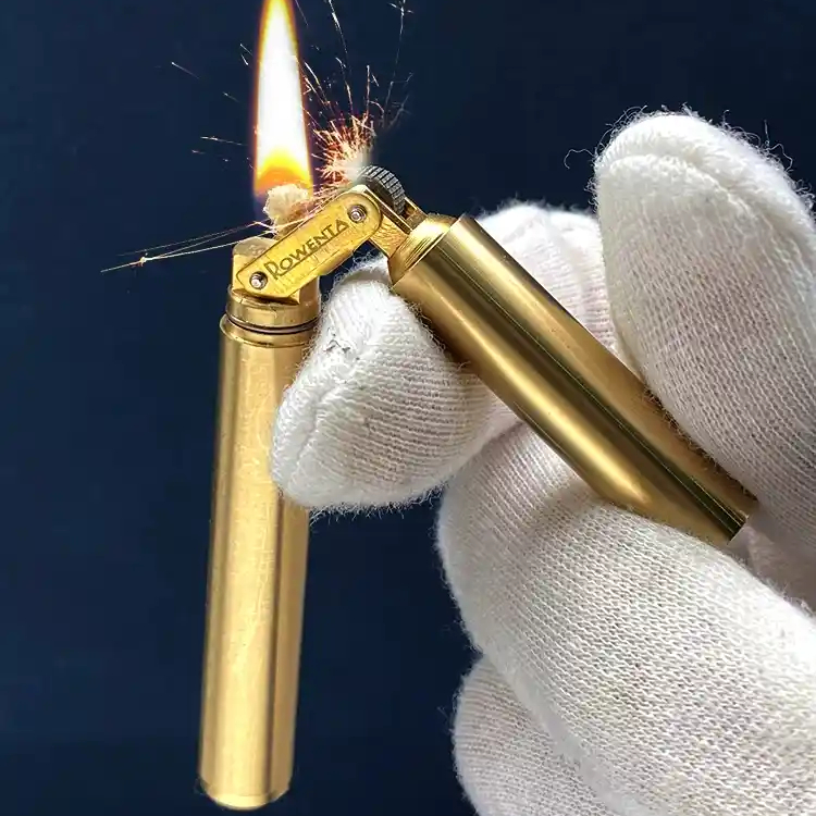 双节棍复古煤油打火机老式砂轮纯铜超细迷你老款火机创 意打 火机