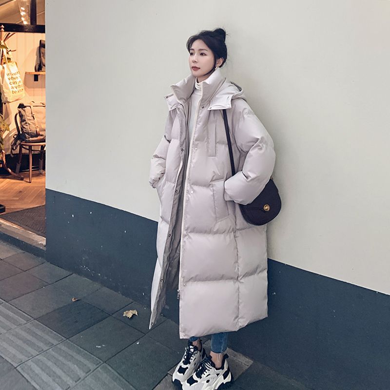 艾莱依加厚羽绒服女2023年冬季新款中长款过膝洋气韩版宽松加厚面