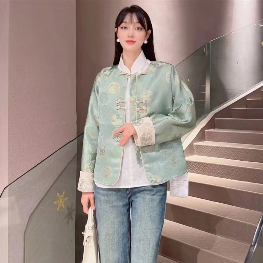 《四合如意》冬季古风重工时尚中式提花中国风外套6317