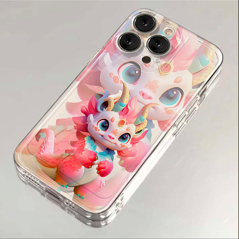 新年可爱麒麟iphone15苹果手机壳14promax硅胶13pro透明12高级11