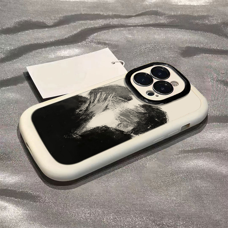 抽象油画情侣苹果14promax手机壳iphone15全包13pro硅胶12p女11