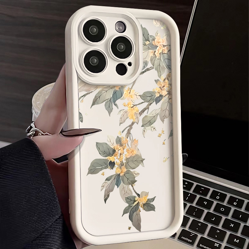 国潮桂花花香馥郁苹果15promax手机壳iPhone14网红13PRO国风复古