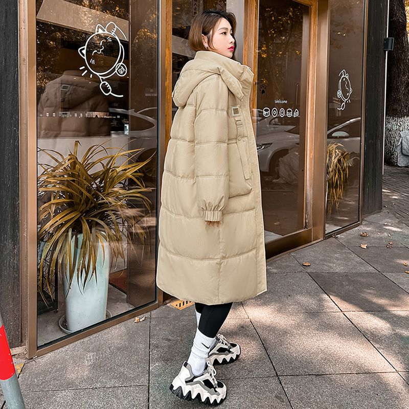 雅鹿韩版羽绒羽绒服女中长款冬季2023新款爆款过膝面包服加后外套