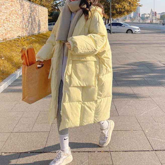鸭鸭羽绒衣女冬温柔加厚连帽中长款小个子羽绒服洋气时尚百搭ins
