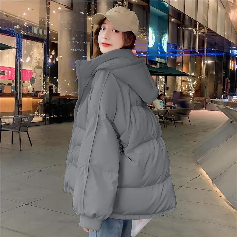 鸭鸭加厚面包服短款羽绒衣面包服女大码显瘦小个子羽绒服洋气百搭