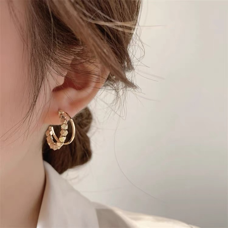 铜合金耳饰 Les oreilles小众设计高级感气质韩系耳圈耳环女