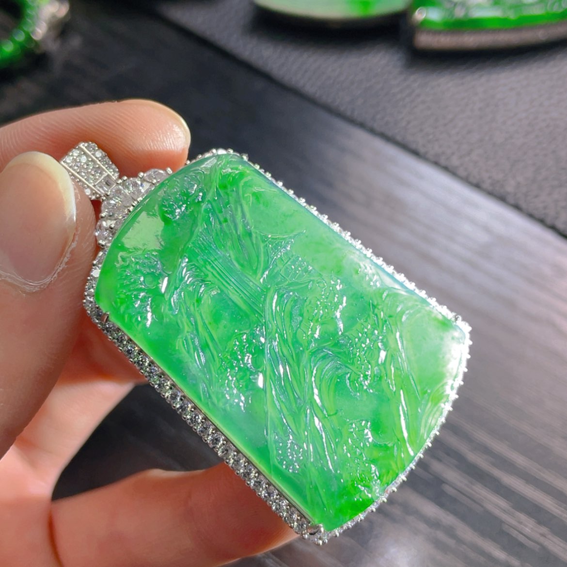 【闪购商品】翡翠颈饰银S925镶嵌24