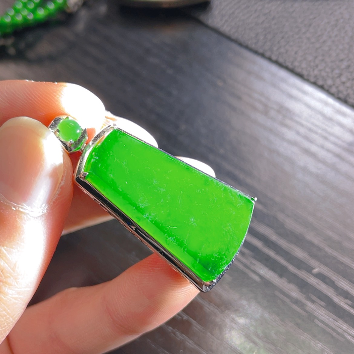 【闪购商品】翡翠颈饰银S925镶嵌8