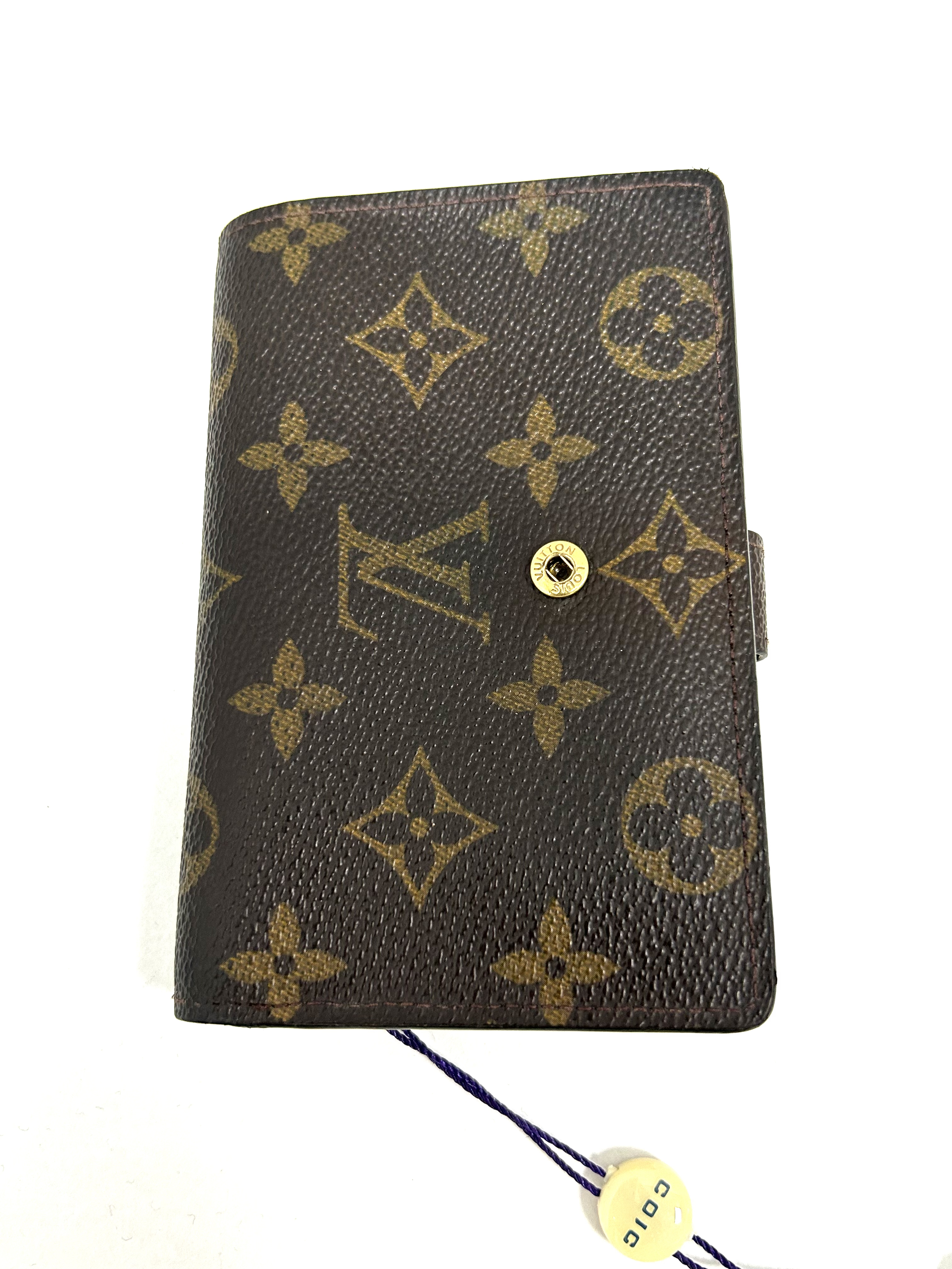 95新 LouisVuitton/路易威登 米布/LV/金扣短款钱包q00555