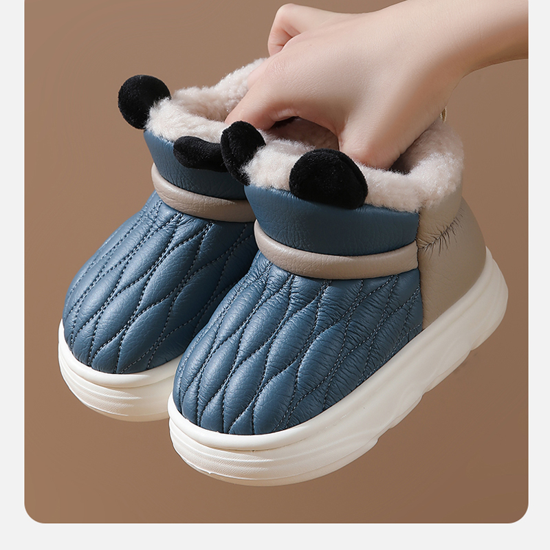 儿童棉拖鞋防水宝宝室内外防滑男童女童秋冬保暖包跟棉鞋冬天大童