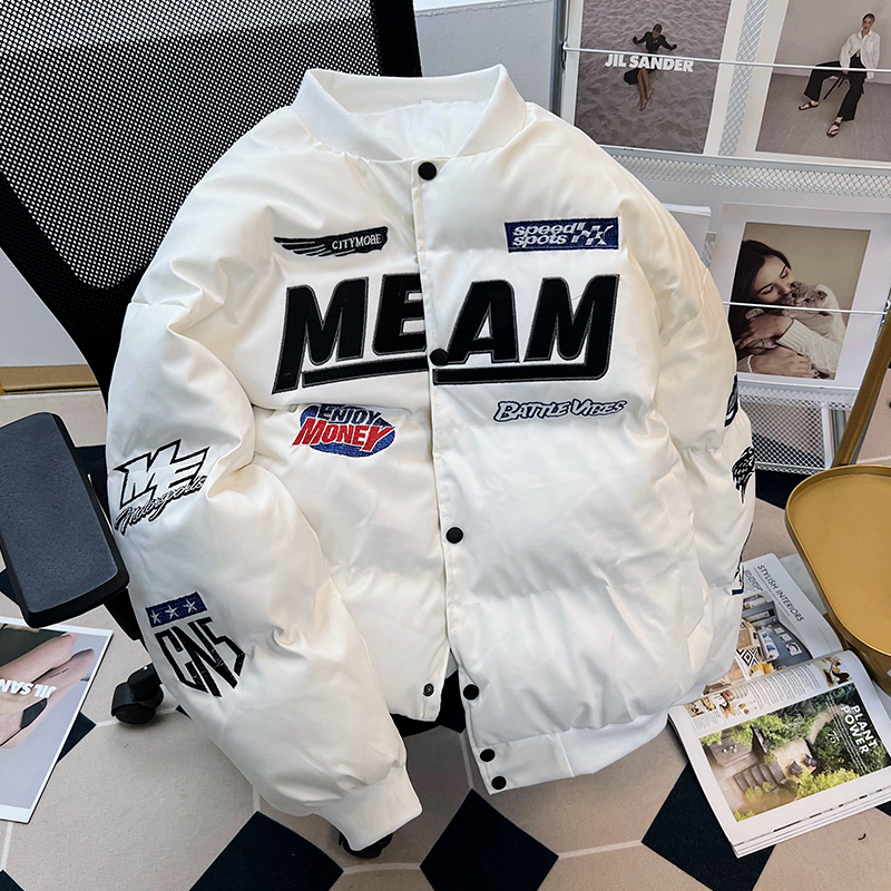 2023秋冬新款美式棉服外套男冬季街头飞行员潮牌棉衣加厚痞帅港风