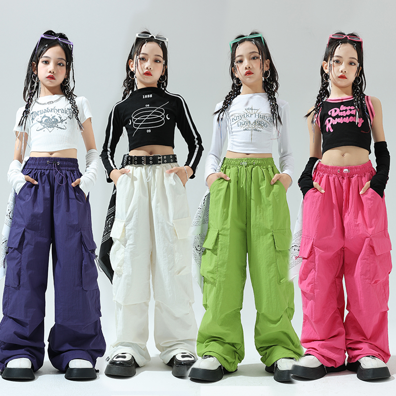 儿童舞蹈服爵士舞嘻哈jazz舞蹈服装练功服儿童街舞潮服套装