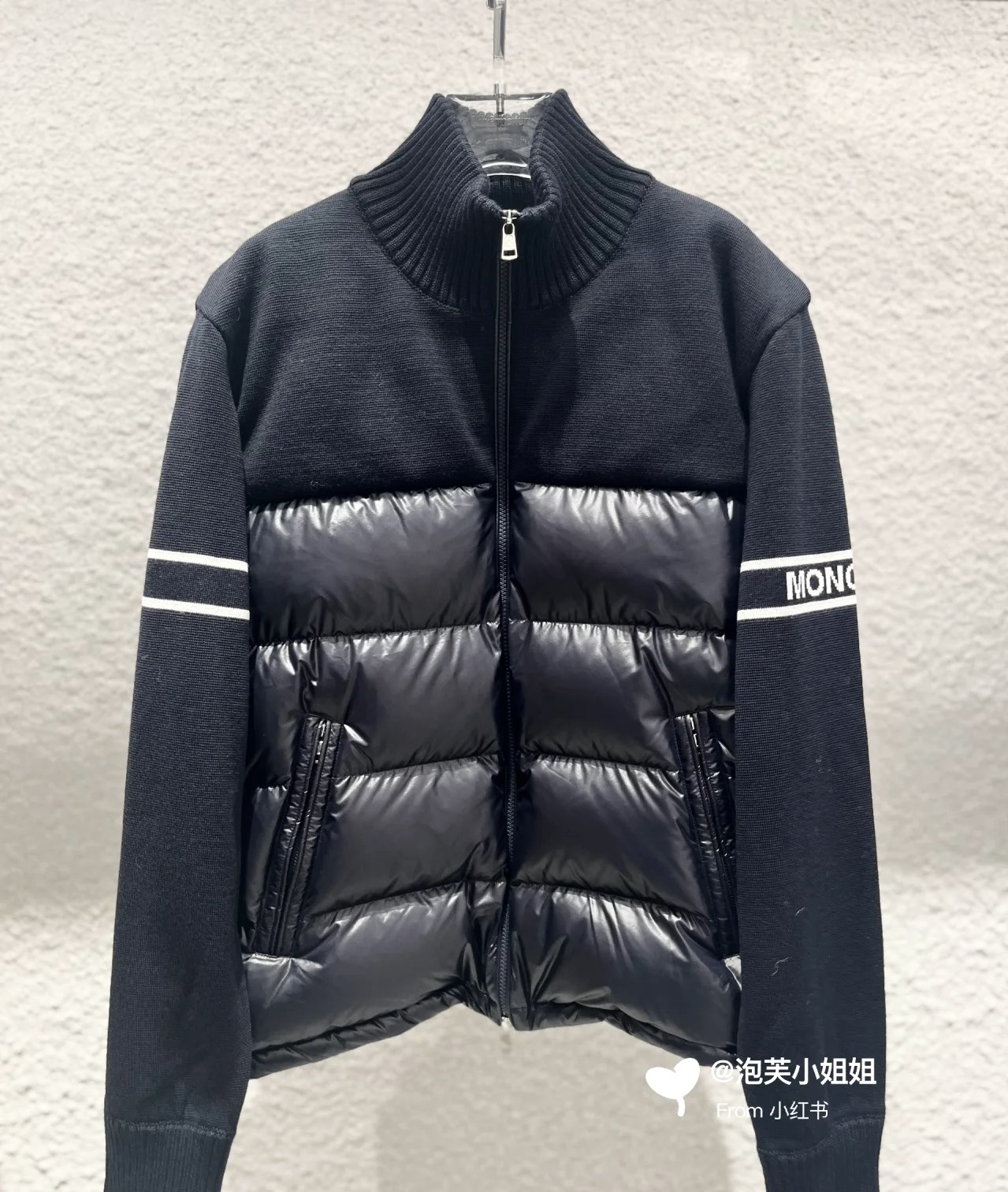 全新未使用 MONCLER 蒙口 CARDIGAN 立领拉链羽绒拼接外套冬季 男