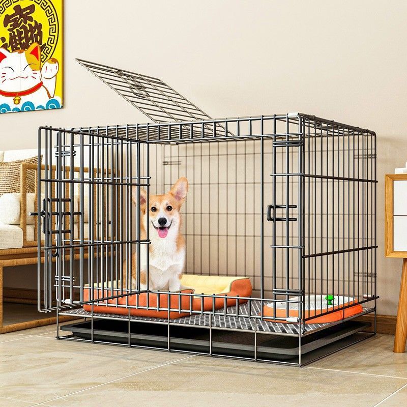 新疆包邮狗笼子中型犬狗窝厕所一体小型犬宠物笼不占地方室内家