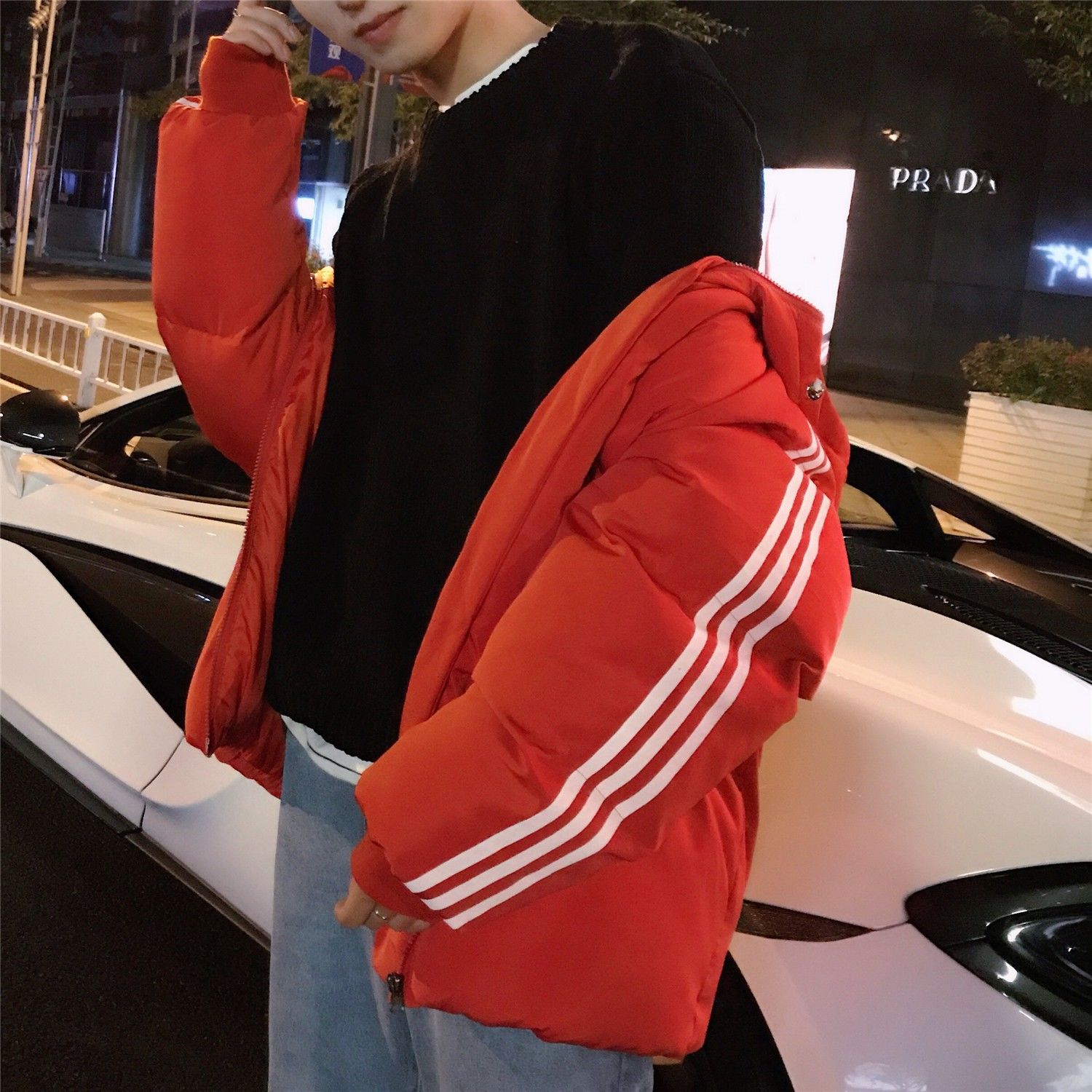 波司澄三条杠外套羽绒服韩版短款面包服男加厚棉外套青少年学生保