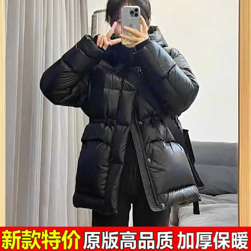 反季清仓2023黑色白鹅绒极寒金标羽绒服女收腰显瘦冬季新短款加WW