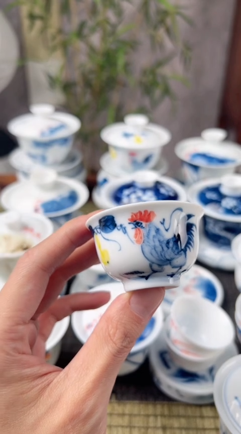 【闪购商品】陶瓷公鸡40cc杯2个