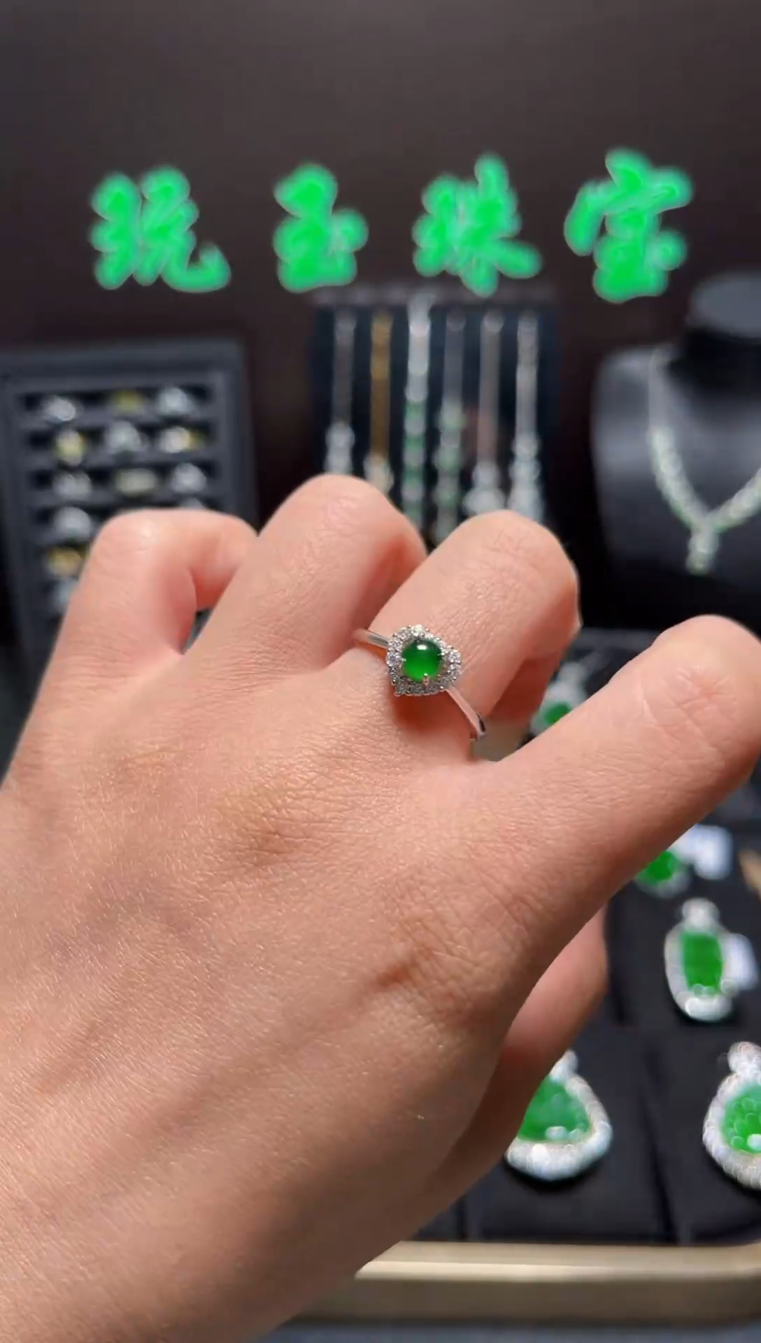 【闪购商品】翡翠戒指银S925镶嵌1