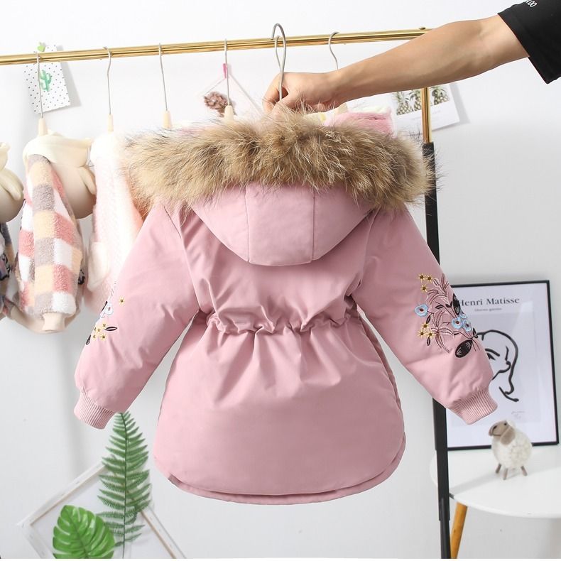 女童派克服秋冬装棉衣2023新款洋气儿童棉服冬季加绒加厚外套棉袄