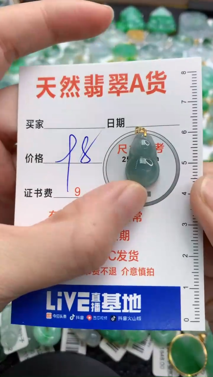 【闪购商品】翡翠颈饰18K金镶嵌54
