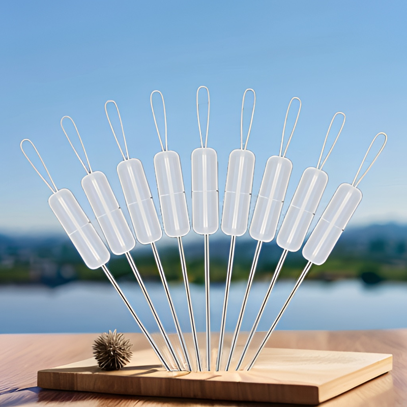 白色橡胶优质太空豆透明渔具件柱形太空豆黑坑硅胶竞技钓鱼小配件