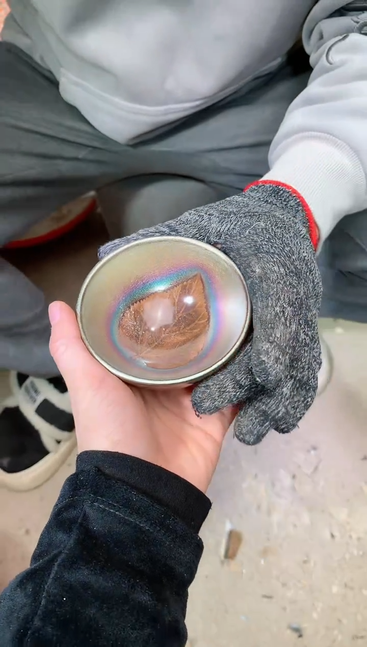 【闪购商品】瓷茶盏七彩木叶