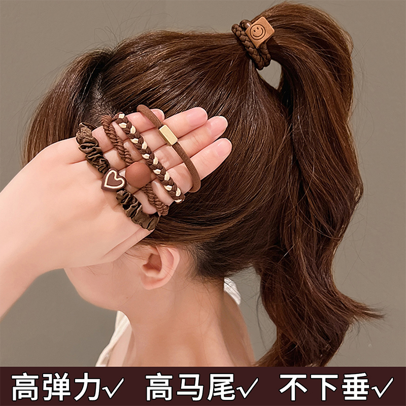 头绳2023新款高端橡皮筋女扎头发简约气质高弹力耐用皮套发圈发绳