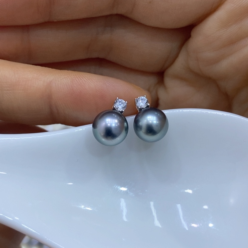 【闪购商品】海水珍珠耳饰18K金镶嵌