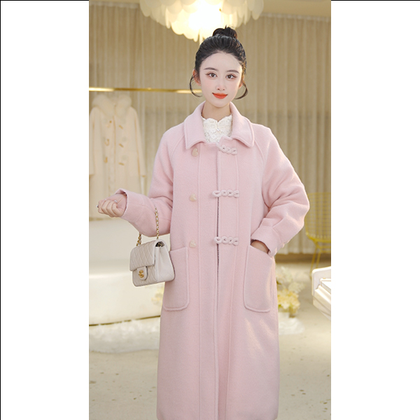 【北栀】小香羽绒服显瘦气质加厚呢子外套秋冬爱心扣羽绒大衣811167