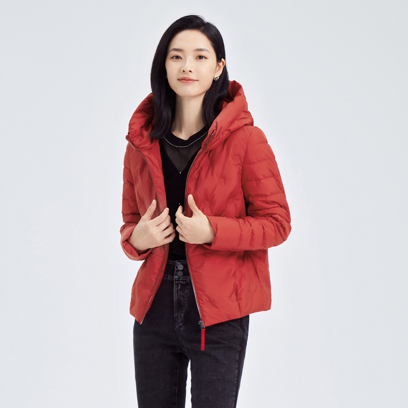 NAERSI/娜尔思短款保暖鸭绒连帽防寒羽绒服NR00372Q5/NR00430A5