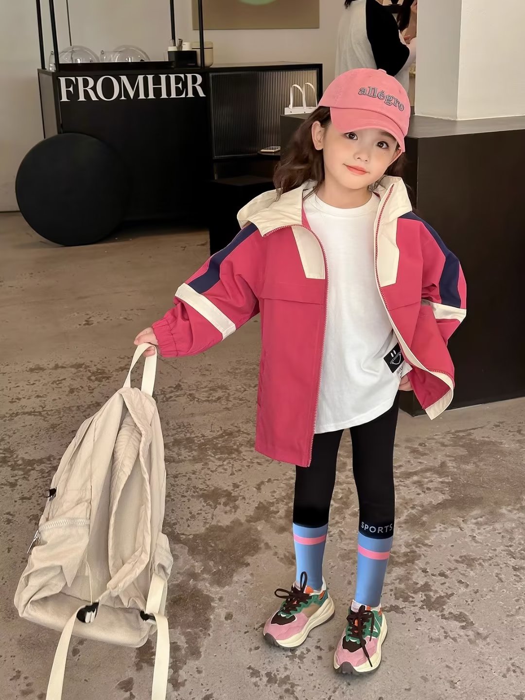 2023秋天外套秋季新款棒球服女孩帅气运动百搭夹克中大童外套