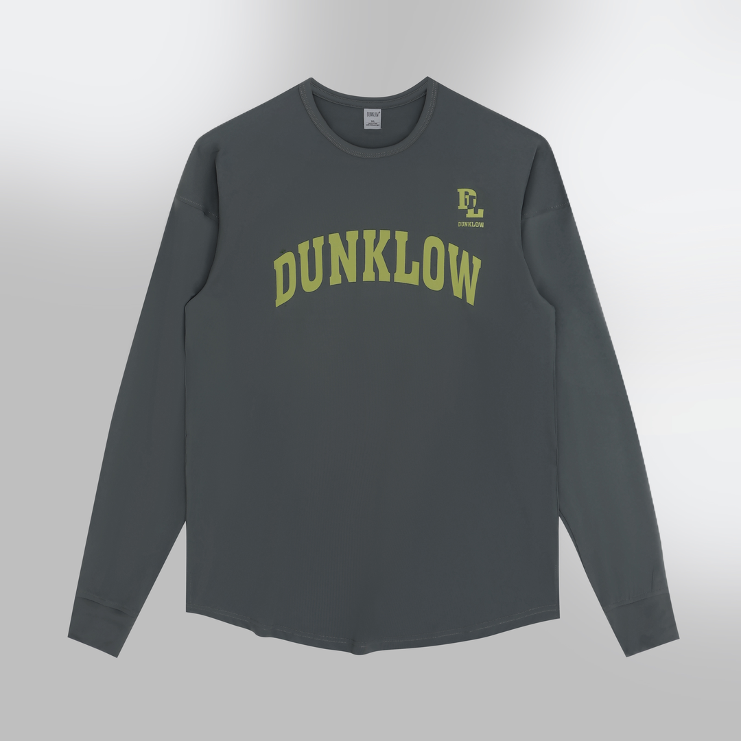 DUNKLOW速干长袖运动美式投篮服透气宽松运动排汗弹力美式高弹T恤